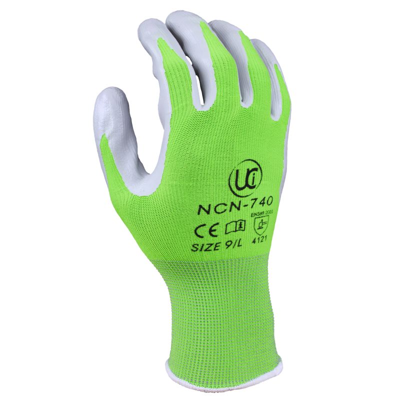 Ultimate Gardener NCN 740 Nitrile Palm Gardening Gloves Pink or Green 